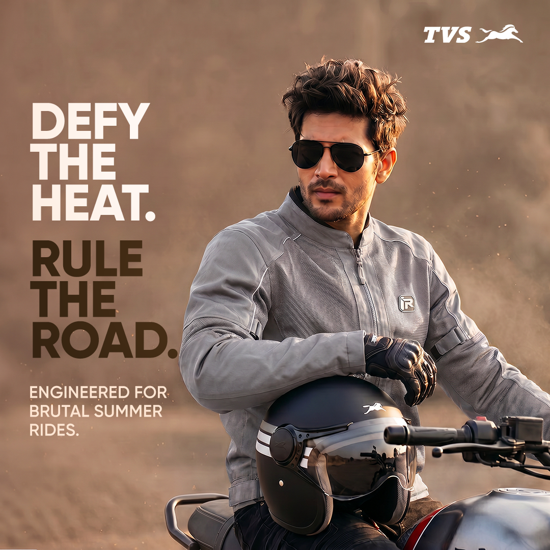 TVS Ronin Edition Mesh Riding Jacket for Men | 1.6 Kg Bike Riding Jacket with CE Level 2 Lightweight Back, Sholuder and Elbow Armours, 600D Protection, Lightweight Summer Motorcycle Jacket for Touring, City Riding, Biker Gear for Men